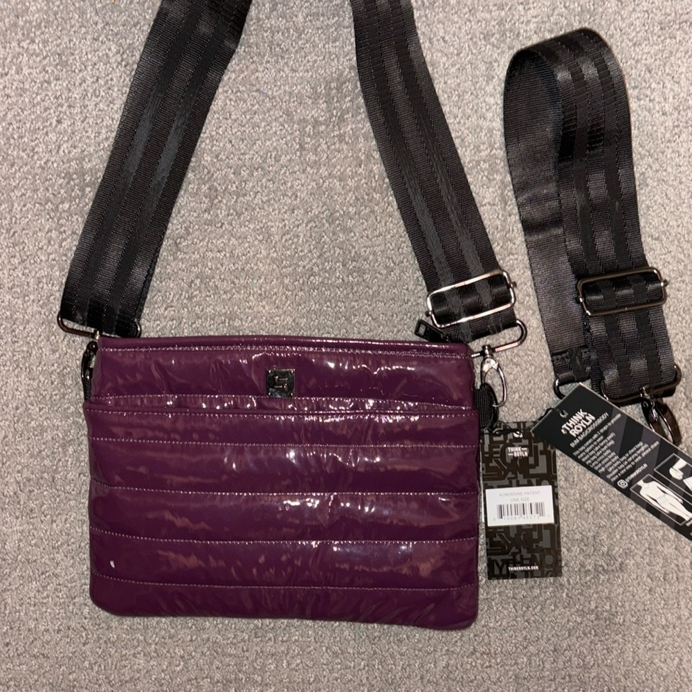 Think Rolyn Patent Bum Bag crossbody new